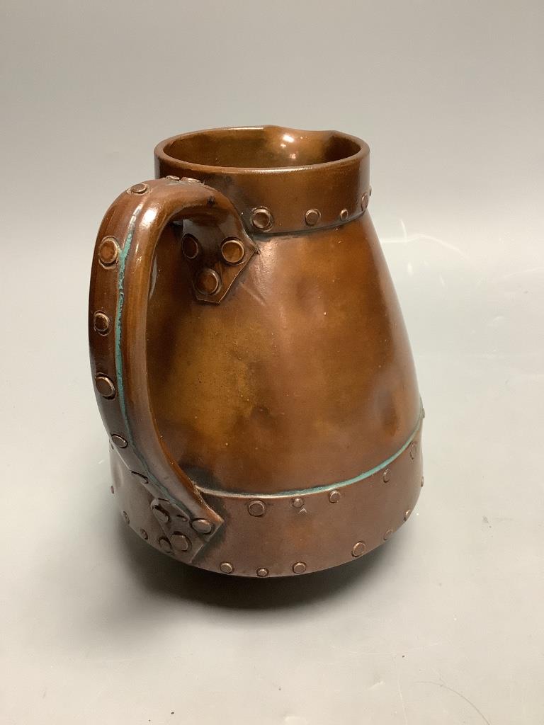 A Royal Doulton copperware pottery jug, height 18cm